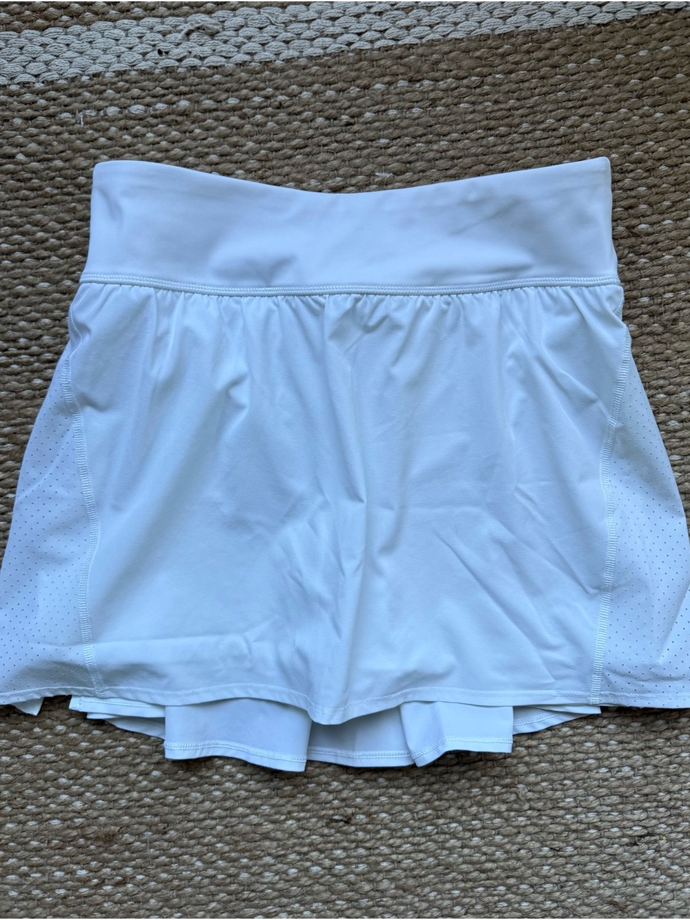 SPANX Get Moving White Athletic Skort with Built-In Shorts